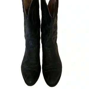 Pistolero Mens Ostrich Black Cowboy‎ Western Boots Men's Size 7.5